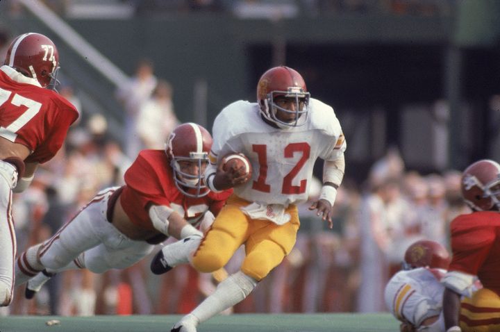 Charles White rushes against Alabama in 1978.
