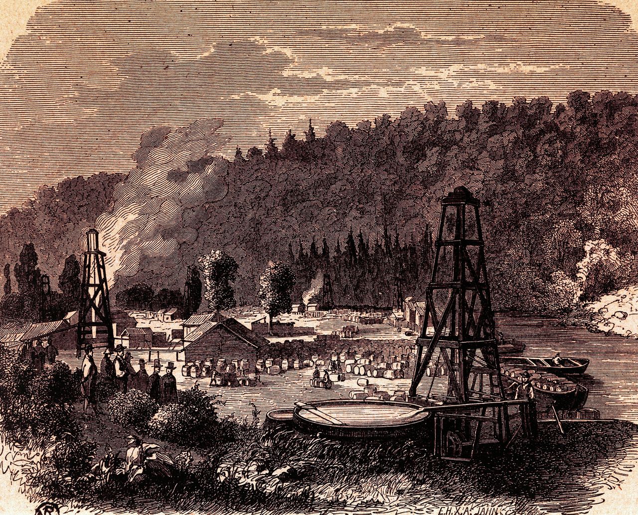 1859 Εξορύξεις πετρελαίου στην Πενσυλβάνια.