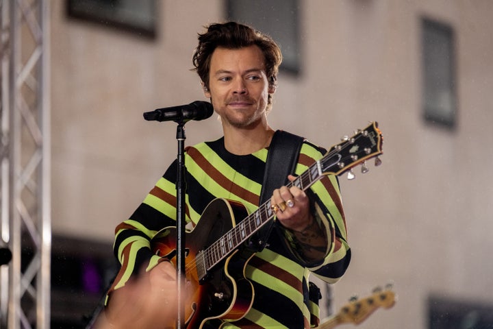 Harry Styles pictured during a Good Morning America performance