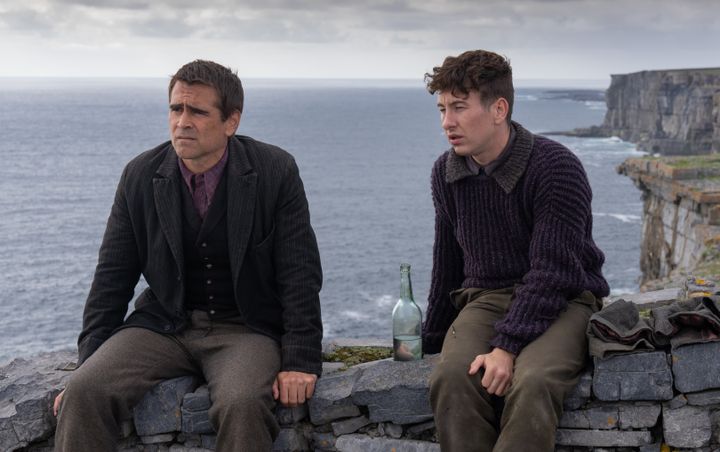 Colin Farrell (left) and Barry Keoghan in "The Banshees of Inisherin."