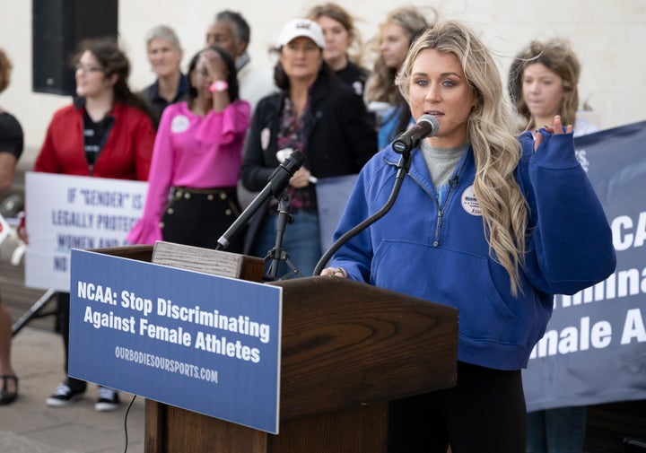 Riley Gaines, Swimmer Who Criticized Trans Women's Participation in  Athletics, Draws Student Demonstration at Harvard, News