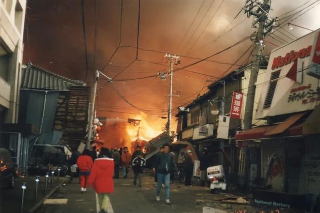 火災が発生した鷹取商店街
