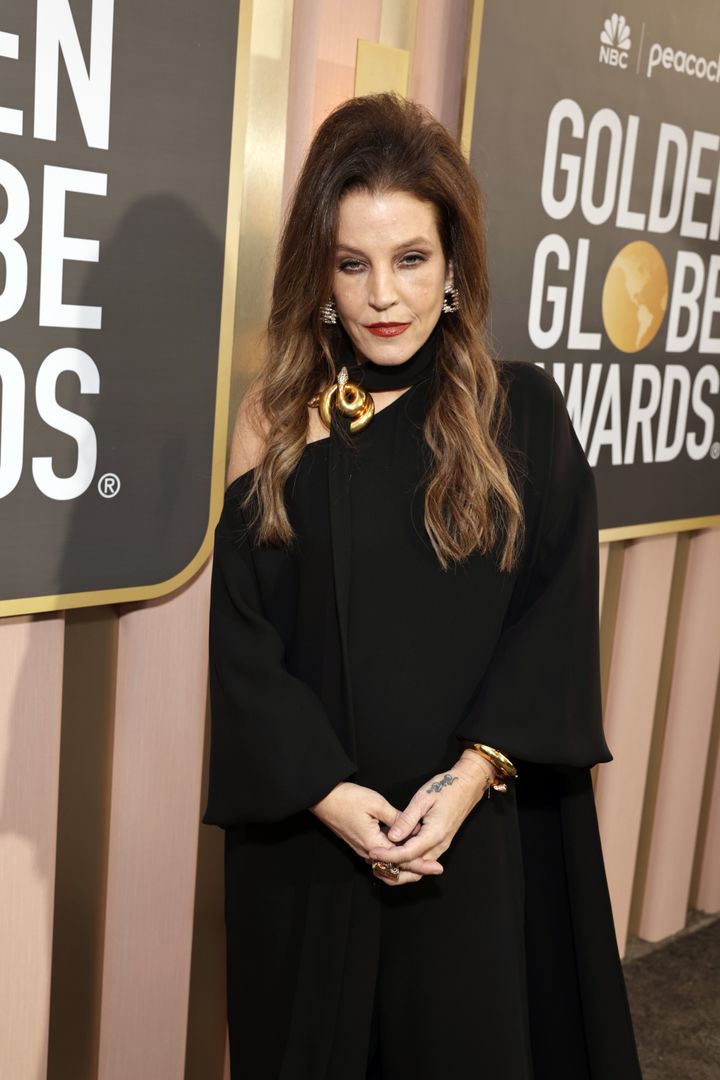 Lisa Marie Presley arrives at the 80th Annual Golden Globe Awards held at the Beverly Hilton Hotel on January 10, 2023 in Beverly Hills, California. -- (Photo by Todd Williamson/NBC/NBC via Getty Images)
