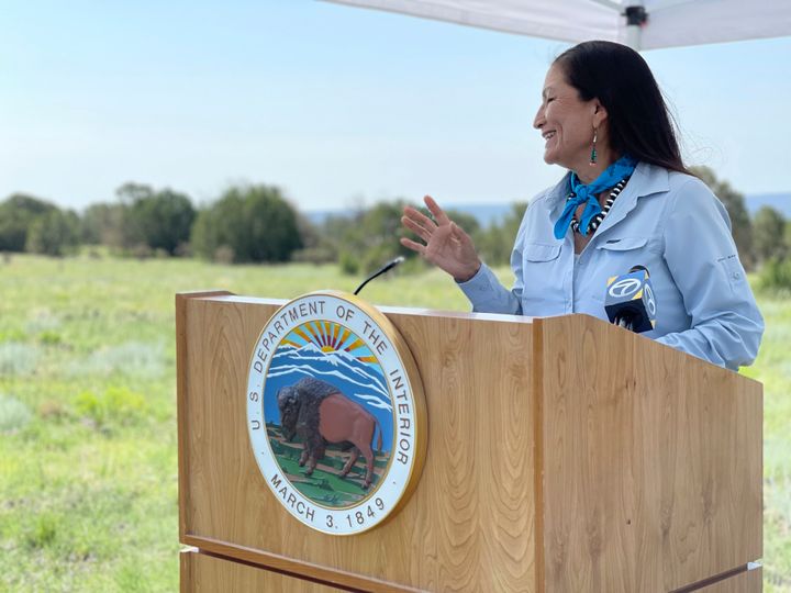 Interior Secretary Deb Haaland is the first Native American to lead a Cabinet agency.