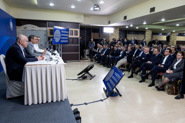 Στιγμιότυπο από την παρουσίαση. Τον πρωθυπουργό συνόδευσε στη Θράκη σχεδόν το μισό υπουργικό συμβούλιο