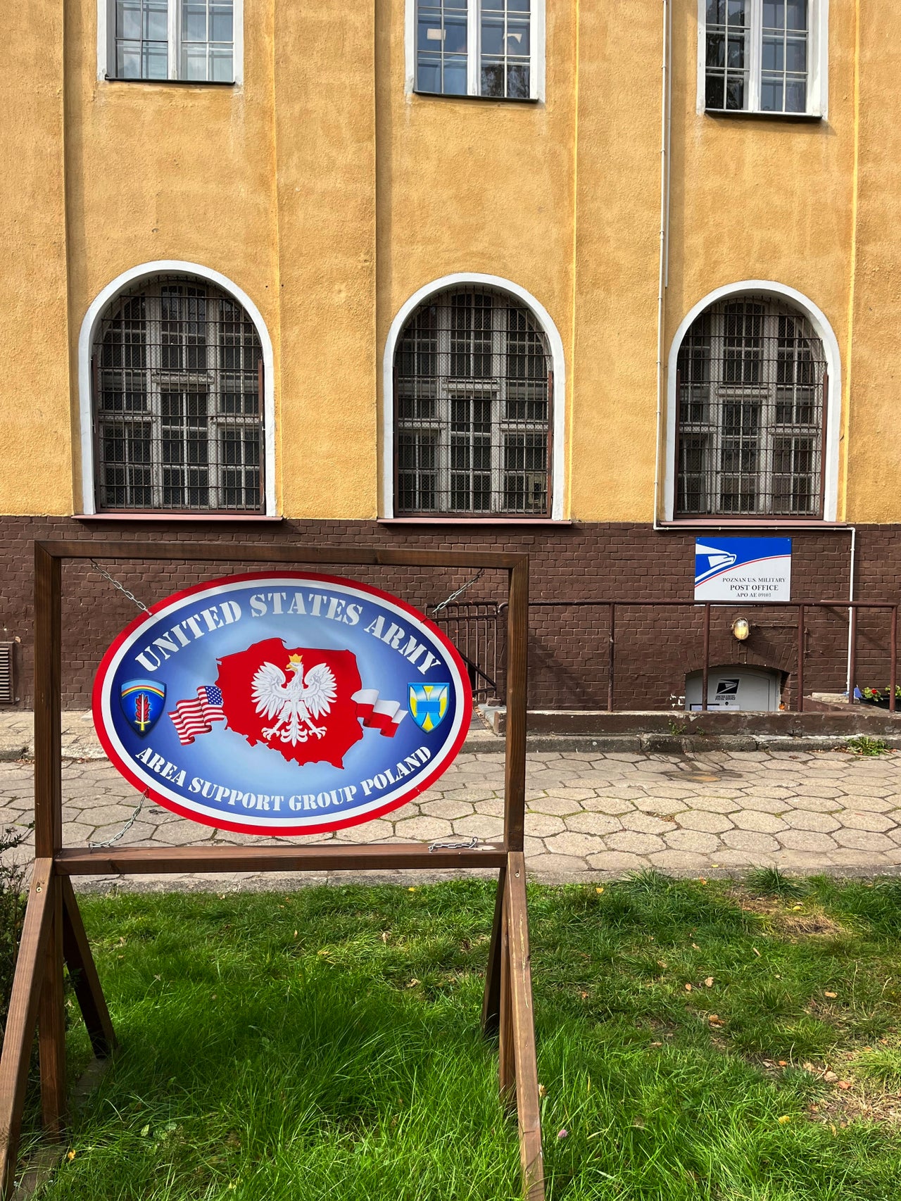 A view of U.S. military facilities in Poznań, Poland.