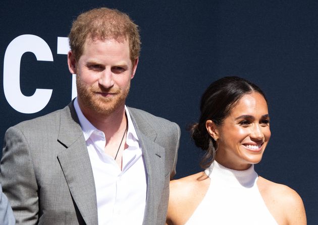 Harry and his wife, Meghan, Duchess of Sussex, during the Invictus Games launch event on Sept. 6, 2022, in Dusseldorf, Germany.