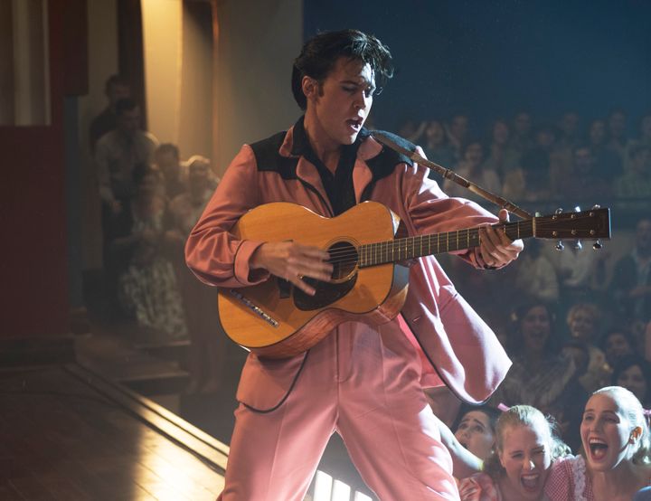 Austin Butler in a scene from "Elvis." 