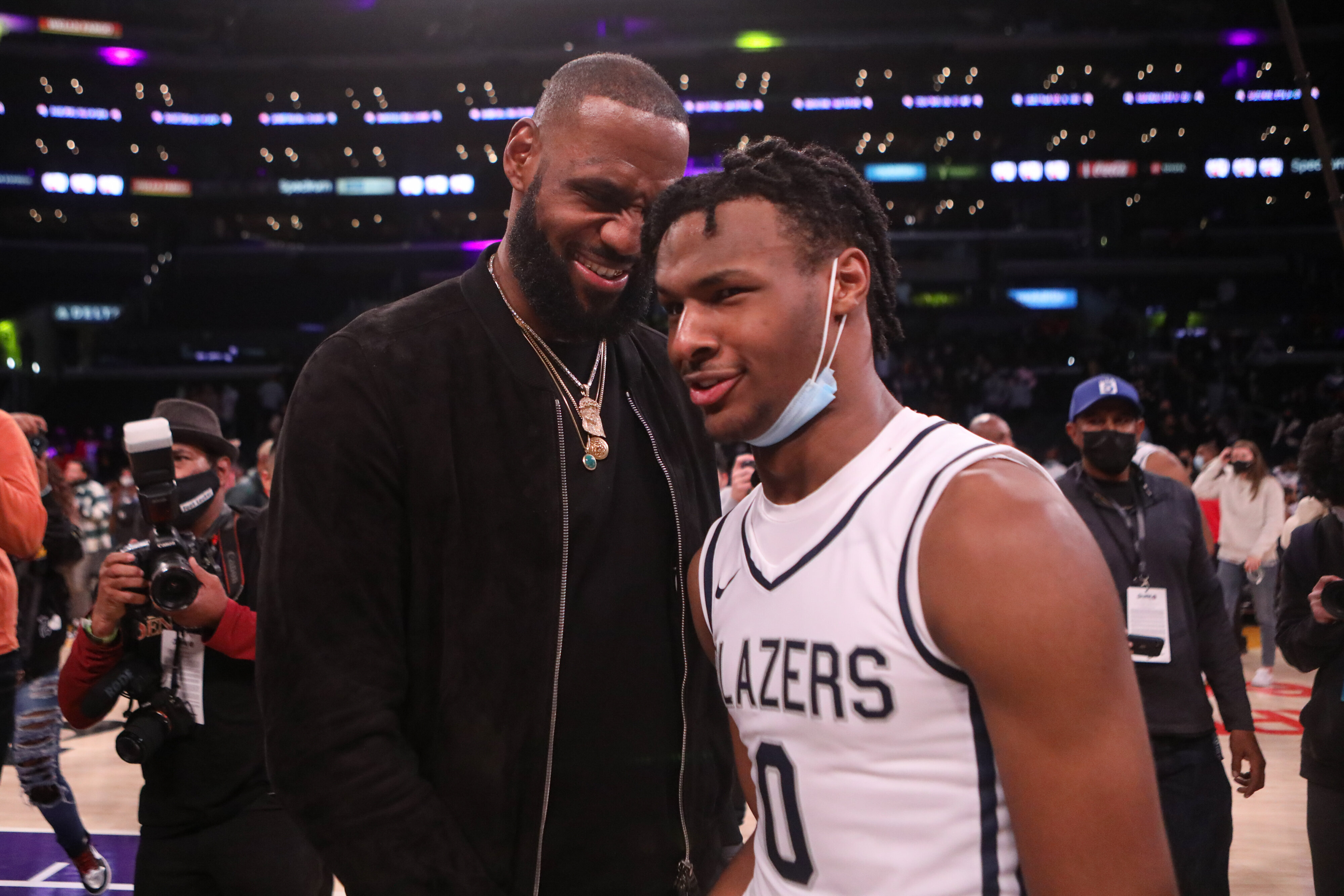 LeBron James Pays Tribute To Son Bronny For His Last High School ...