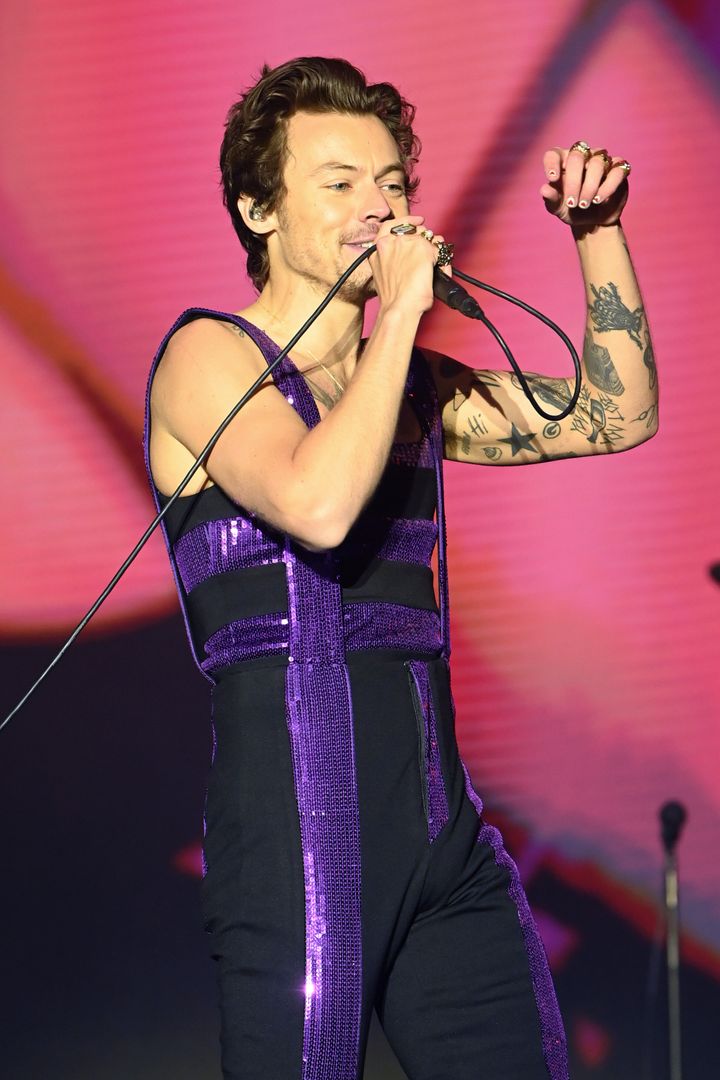 Harry Styles on stage last year