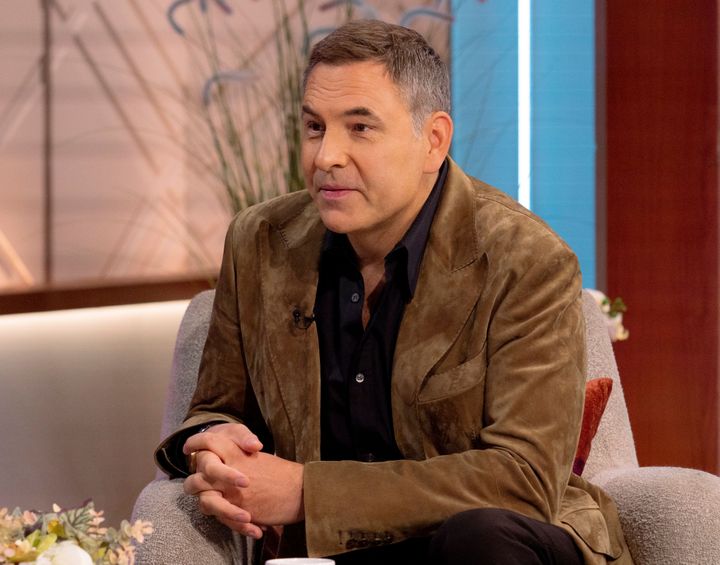David Walliams pictured on the set of Lorraine in 2022
