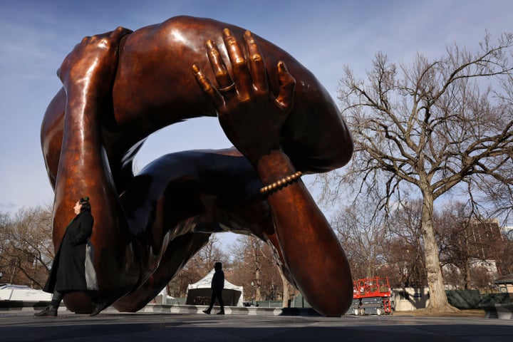 "The Embrace" in Boston Common.