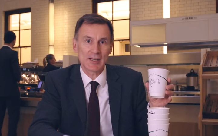 Hunt uses coffee cups to explain inflation
