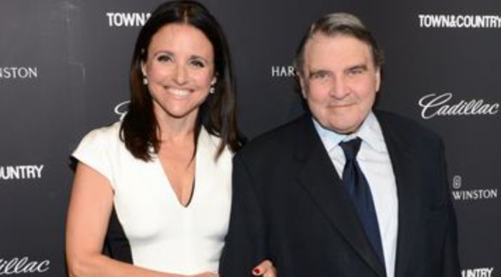Julia Louis-Dreyfus e seu pai, Gerard Louis-Dreyfus, em 2014.