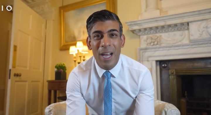 Rishi Sunak speaks to the nation in a video clip