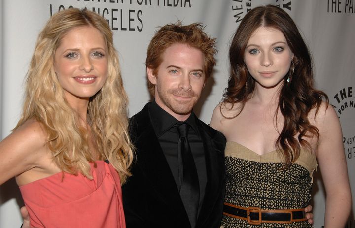 Gellar, Seth Green and Michelle Trachtenberg at a "Buffy the Vampire Slayer" reunion in 2008.