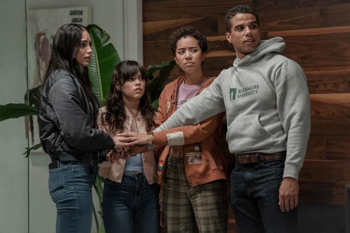 Melissa Barrera, Jenna Ortega, Jasmin Savoy Brown and Mason Gooding star in Paramount Pictures and Spyglass Media Group's "Scream VI."