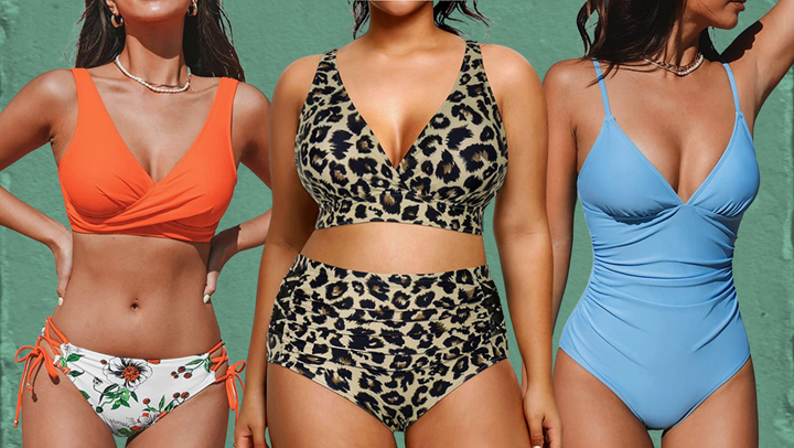 <a href="https://www.amazon.com/CUPSHE-Womens-Bikini-Swimsuit-Bathing/dp/B08LYL1RH8?tag=lourdesuribe-20&ascsubtag=63c9bb84e4b0c8e3fc75f6f0%2C-1%2C-1%2Cd%2C0%2C0%2Chp-fil-am%3D0%2C0%3A0%2C0%2C0%2C0" target="_blank" data-affiliate="true" role="link" data-amazon-link="true" rel="sponsored" class=" js-entry-link cet-external-link" data-vars-item-name="A lace up bikini" data-vars-item-type="text" data-vars-unit-name="63c9bb84e4b0c8e3fc75f6f0" data-vars-unit-type="buzz_body" data-vars-target-content-id="https://www.amazon.com/CUPSHE-Womens-Bikini-Swimsuit-Bathing/dp/B08LYL1RH8?tag=lourdesuribe-20&ascsubtag=63c9bb84e4b0c8e3fc75f6f0%2C-1%2C-1%2Cd%2C0%2C0%2Chp-fil-am%3D0%2C0%3A0%2C0%2C0%2C0" data-vars-target-content-type="url" data-vars-type="web_external_link" data-vars-subunit-name="article_body" data-vars-subunit-type="component" data-vars-position-in-subunit="0">A lace up bikini</a>, <a href="https://www.amazon.com/Yonique-Waisted-Swimsuits-Bathing-Swimwear/dp/B09PDH9WV2?tag=lourdesuribe-20&ascsubtag=63c9bb84e4b0c8e3fc75f6f0%2C-1%2C-1%2Cd%2C0%2C0%2Chp-fil-am%3D0%2C0%3A0%2C0%2C0%2C0" target="_blank" data-affiliate="true" role="link" data-amazon-link="true" rel="sponsored" class=" js-entry-link cet-external-link" data-vars-item-name="plus-size two piece" data-vars-item-type="text" data-vars-unit-name="63c9bb84e4b0c8e3fc75f6f0" data-vars-unit-type="buzz_body" data-vars-target-content-id="https://www.amazon.com/Yonique-Waisted-Swimsuits-Bathing-Swimwear/dp/B09PDH9WV2?tag=lourdesuribe-20&ascsubtag=63c9bb84e4b0c8e3fc75f6f0%2C-1%2C-1%2Cd%2C0%2C0%2Chp-fil-am%3D0%2C0%3A0%2C0%2C0%2C0" data-vars-target-content-type="url" data-vars-type="web_external_link" data-vars-subunit-name="article_body" data-vars-subunit-type="component" data-vars-position-in-subunit="1">plus-size two piece</a>, and a <a href="https://www.amazon.com/CUPSHE-Womens-Shirring-Design-Swimsuit/dp/B07D365NZ1?tag=lourdesuribe-20&ascsubtag=63c9bb84e4b0c8e3fc75f6f0%2C-1%2C-1%2Cd%2C0%2C0%2Chp-fil-am%3D0%2C0%3A0%2C0%2C0%2C0" target="_blank" data-affiliate="true" role="link" data-amazon-link="true" rel="sponsored" class=" js-entry-link cet-external-link" data-vars-item-name="one-piece with tummy control" data-vars-item-type="text" data-vars-unit-name="63c9bb84e4b0c8e3fc75f6f0" data-vars-unit-type="buzz_body" data-vars-target-content-id="https://www.amazon.com/CUPSHE-Womens-Shirring-Design-Swimsuit/dp/B07D365NZ1?tag=lourdesuribe-20&ascsubtag=63c9bb84e4b0c8e3fc75f6f0%2C-1%2C-1%2Cd%2C0%2C0%2Chp-fil-am%3D0%2C0%3A0%2C0%2C0%2C0" data-vars-target-content-type="url" data-vars-type="web_external_link" data-vars-subunit-name="article_body" data-vars-subunit-type="component" data-vars-position-in-subunit="2">one-piece with tummy control</a>.