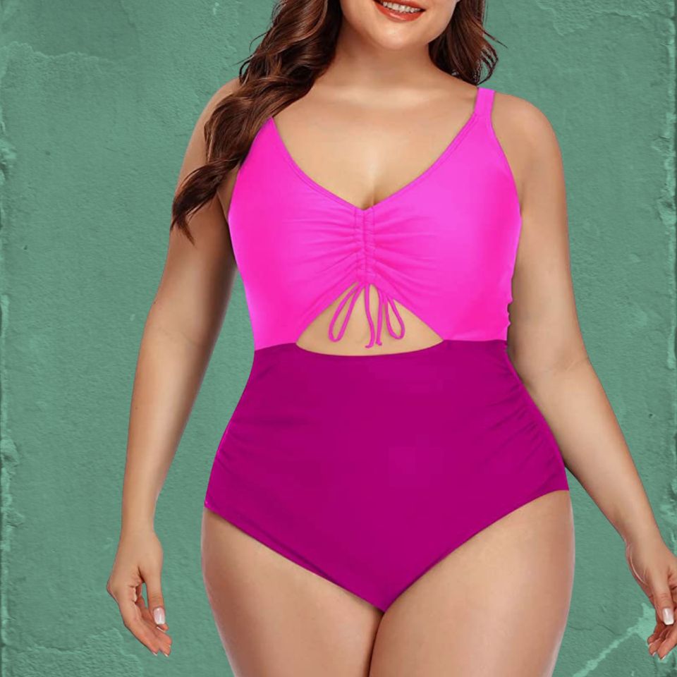 HDE Women's One Piece Swimdress Plus Size Tummy India