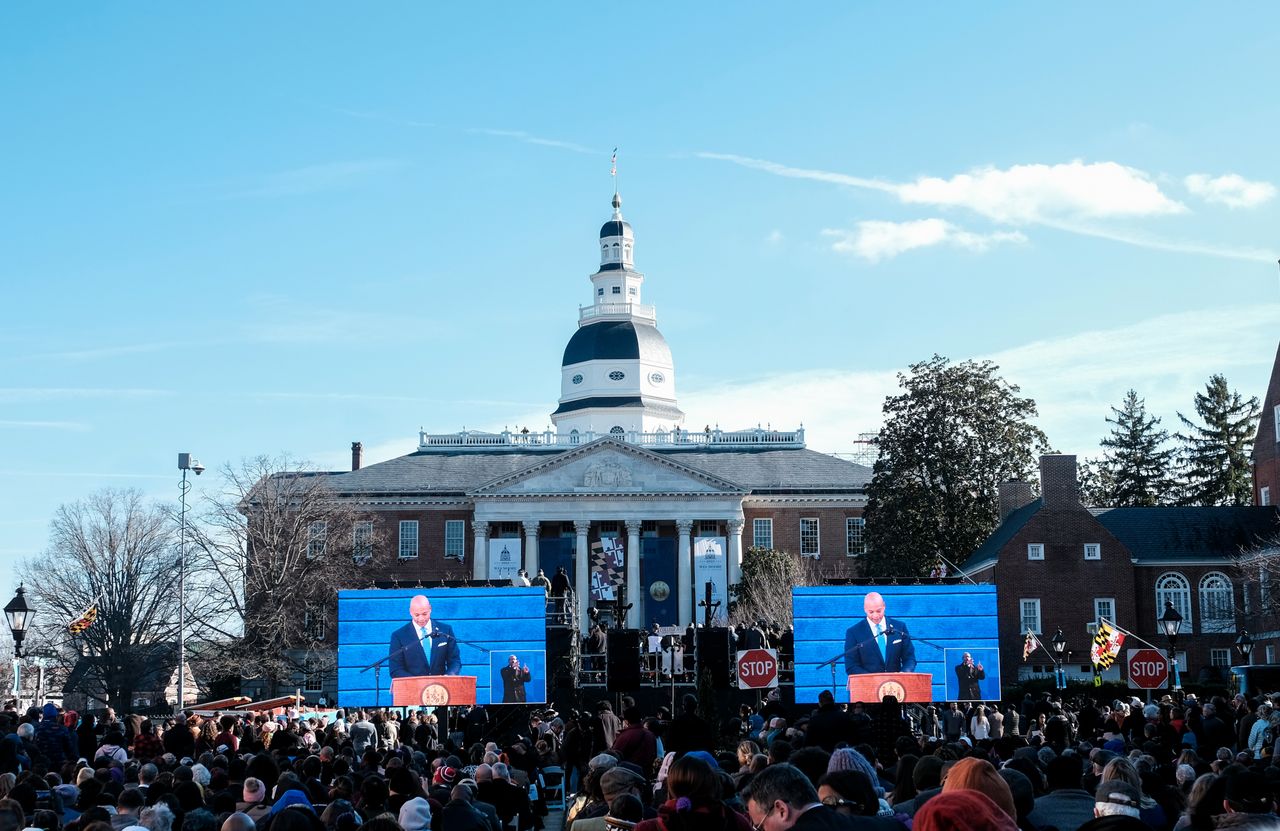 Thousands of people attended Moore's swearing-in as Maryland's 63rd governor. "The first Black man to be elected governor is awesome," one person said.
