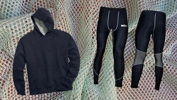 Champion hoodie and MRX running tights