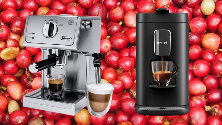 Espresso machines from <a href="https://goto.target.com/c/2706071/81938/2092?subId1=63cc958ee4b0c2b49ad5ecb4&u=https%3A%2F%2Fwww.target.com%2Fp%2Fde-39-longhi-15-bar-pump-espresso-machine-ecp3630%2F-%2FA-86409277%2523lnk%3Dsametab" target="_blank" role="link" rel="sponsored" class=" js-entry-link cet-external-link" data-vars-item-name="De&#x27;Longhi" data-vars-item-type="text" data-vars-unit-name="63cc958ee4b0c2b49ad5ecb4" data-vars-unit-type="buzz_body" data-vars-target-content-id="https://goto.target.com/c/2706071/81938/2092?subId1=63cc958ee4b0c2b49ad5ecb4&u=https%3A%2F%2Fwww.target.com%2Fp%2Fde-39-longhi-15-bar-pump-espresso-machine-ecp3630%2F-%2FA-86409277%2523lnk%3Dsametab" data-vars-target-content-type="url" data-vars-type="web_external_link" data-vars-subunit-name="article_body" data-vars-subunit-type="component" data-vars-position-in-subunit="0">De'Longhi</a> and <a href="https://goto.target.com/c/2706071/81938/2092?subId1=63cc958ee4b0c2b49ad5ecb4&u=https%3A%2F%2Fwww.target.com%2Fp%2Finstant-pot-dual-pod-plus-3-in-1-coffee-maker-with-espresso-machine-pod-coffee-maker-and-ground-coffee-nespresso-capsules-compatible-black%2F-%2FA-84797718%2523lnk%3Dsametab" target="_blank" data-affiliate="true" role="link" rel="sponsored" class=" js-entry-link cet-external-link" data-vars-item-name="Instant Pot" data-vars-item-type="text" data-vars-unit-name="63cc958ee4b0c2b49ad5ecb4" data-vars-unit-type="buzz_body" data-vars-target-content-id="https://goto.target.com/c/2706071/81938/2092?subId1=63cc958ee4b0c2b49ad5ecb4&u=https%3A%2F%2Fwww.target.com%2Fp%2Finstant-pot-dual-pod-plus-3-in-1-coffee-maker-with-espresso-machine-pod-coffee-maker-and-ground-coffee-nespresso-capsules-compatible-black%2F-%2FA-84797718%2523lnk%3Dsametab" data-vars-target-content-type="url" data-vars-type="web_external_link" data-vars-subunit-name="article_body" data-vars-subunit-type="component" data-vars-position-in-subunit="1">Instant Pot</a>