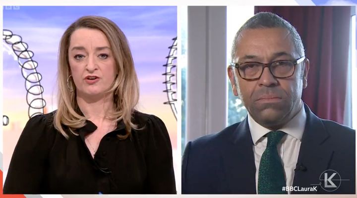 Laura Kuenssberg and James Cleverly