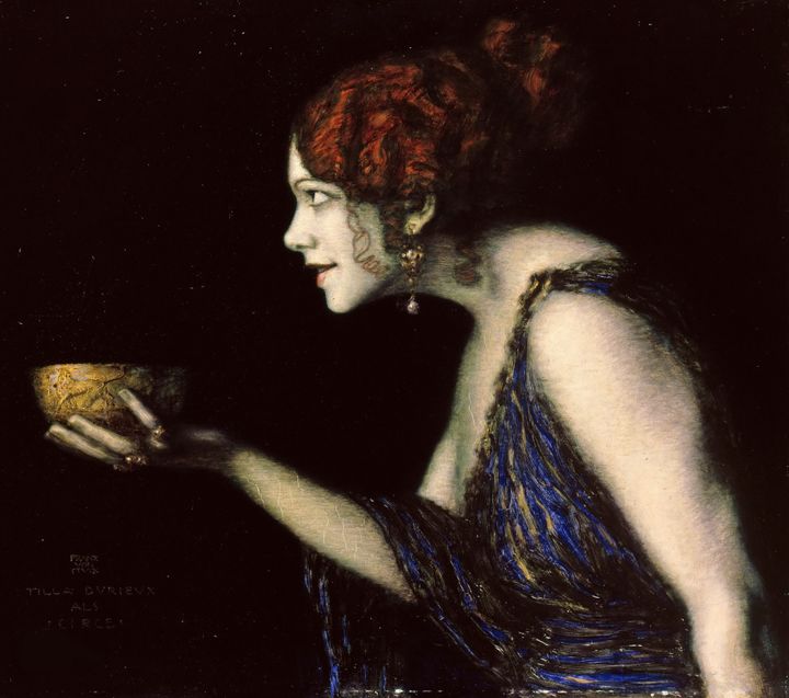 Tilla Durieux (1880-1971) as Circe, circa 1913. Η Κίρκη προσφέρει το ποτήρι στον Οδυσσέα
