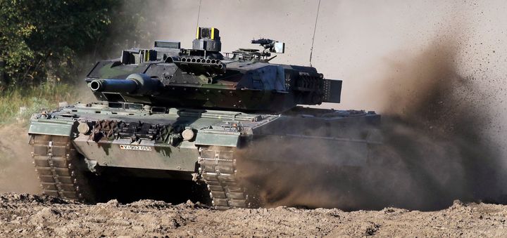 A Leopard 2 tank is pictured during a demonstration event held for the media by the German Bundeswehr in Munster near Hannover, Germany, on Sept. 28, 2011.