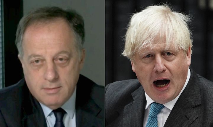 BBC chairman Richard Sharp and Boris Johnson. 