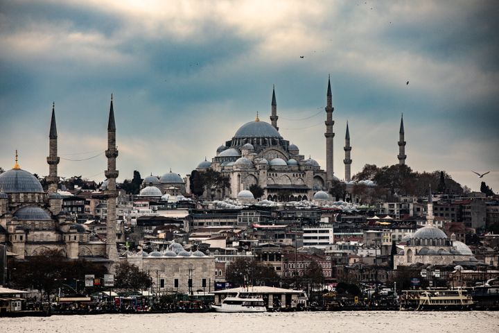 To περίφημο Μπλε Τζαμί της Κωνσταντινούπολης.