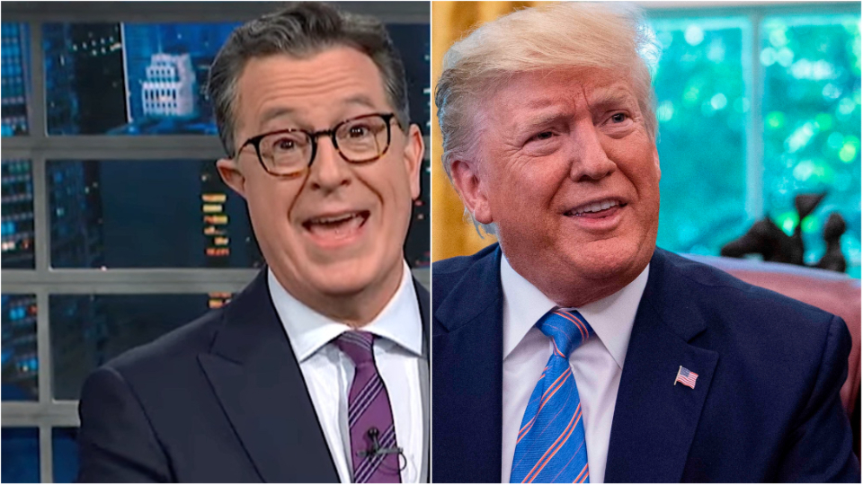 Stephen Colbert Finds 'Especially Weird' Moment In Trump's Disastrous ...