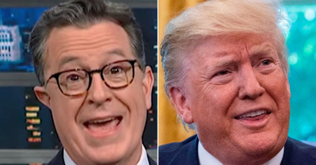 Stephen Colbert Finds 'Especially Weird' Moment In Trump's Disastrous Speech