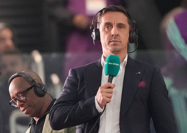 Gary Neville pictured in Qatar last month