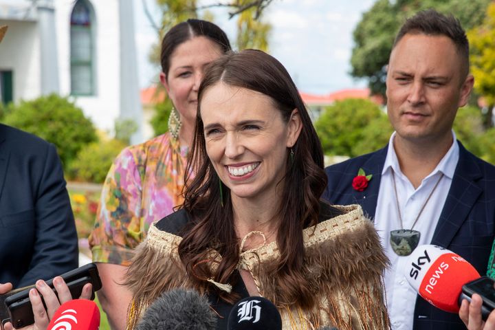New Zealand Prime Minister Jacinda Ardern addresses the media in Ratana, New Zealand, on Jan. 24, 2023. Ardern made her final public appearance as New Zealand's prime minister on Tuesday, saying the thing she would miss most was the people, because they had been the "joy of the job."