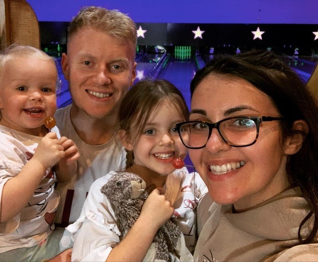 Abigail Baker (right) and her family.