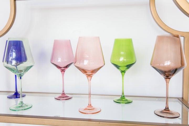 Estelle Colored Glass offers eye-catching <a href="https://click.linksynergy.com/deeplink?id=Zb4jl9GtVeY&mid=13816&u1=63d01467e4b0c8e3fc7a2633&murl=https%3A%2F%2Fwww.saksfifthavenue.com%2Fproduct%2Festelle-colored-glass-hand-blown-wine-glass-6-piece-set-0400018023510.html" target="_blank" role="link" rel="sponsored" class=" js-entry-link cet-external-link" data-vars-item-name="stemmed wine glasses" data-vars-item-type="text" data-vars-unit-name="63d01467e4b0c8e3fc7a2633" data-vars-unit-type="buzz_body" data-vars-target-content-id="https://click.linksynergy.com/deeplink?id=Zb4jl9GtVeY&mid=13816&u1=63d01467e4b0c8e3fc7a2633&murl=https%3A%2F%2Fwww.saksfifthavenue.com%2Fproduct%2Festelle-colored-glass-hand-blown-wine-glass-6-piece-set-0400018023510.html" data-vars-target-content-type="url" data-vars-type="web_external_link" data-vars-subunit-name="article_body" data-vars-subunit-type="component" data-vars-position-in-subunit="6">stemmed wine glasses</a> in a variety of colors such as mint green, rose pink and amber.