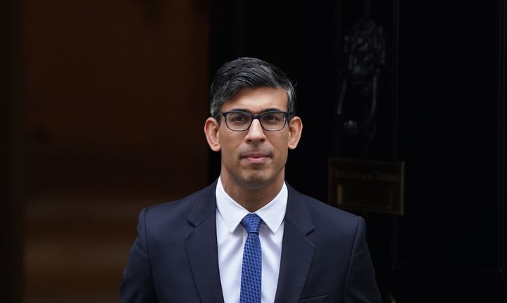 Rishi Sunak departs Downing Street to attend prime minister's questions.