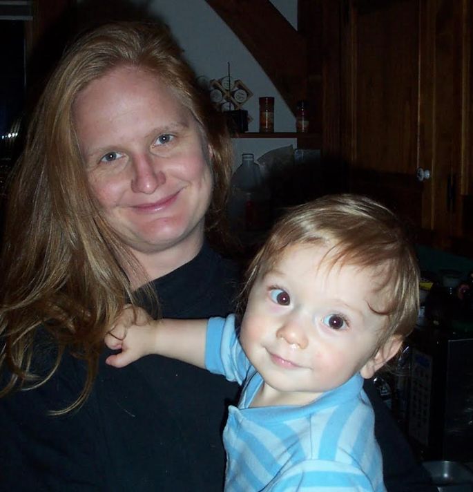 The author and her son in 2003. "This is shortly before I got diagnosed with sarcoidosis," she writes.