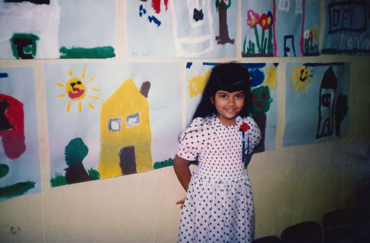 The author in kindergarten.