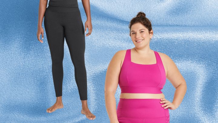 Ribbed leggings and square-neck sports bra from Target