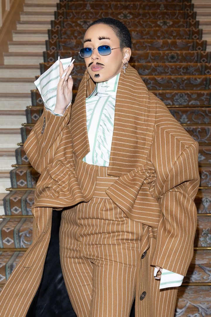 Doja Cat attends the Viktor & Rolf Haute Couture Spring Summer 2023 show as part of Paris Fashion Week on January 25, 2023 in Paris, France.  (Photo by Marc Piasecki/WireImage)