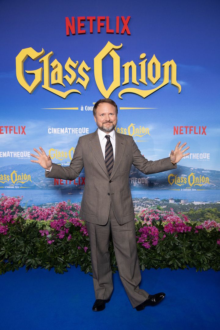 Rian Johnson at the premiere of Glass Onion in Paris last year