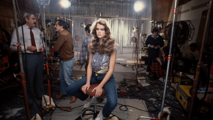 Brooke Shields braces herself for another cringey interview in an archival scene from the poignant "Pretty Baby: Brooke Shields."