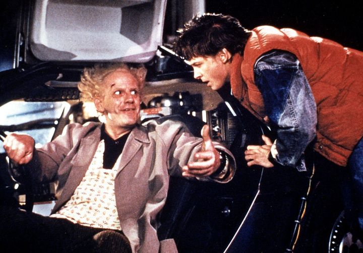 Christopher Lloyd (left) and Michael J. Fox in "Back to the Future."