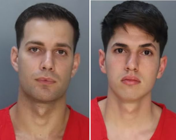 From left: Former police officers Rafael Quinos Otano and Lorenzo Orfila are accused of kidnapping a 50-year-old man, beating him and leaving him unconscious.