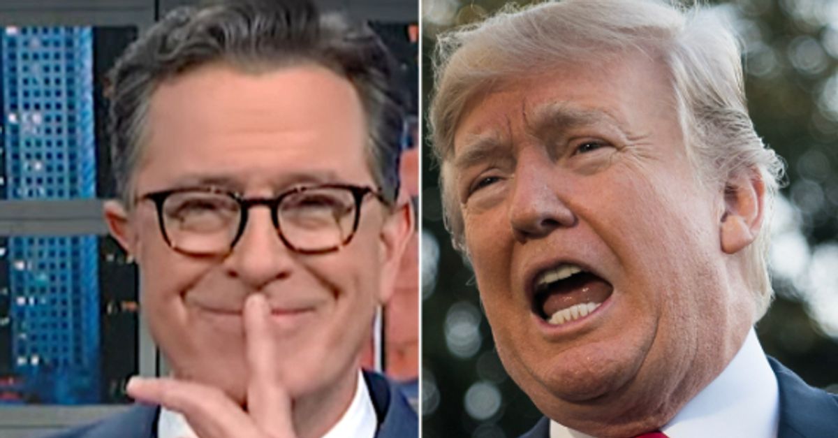 Stephen Colbert Reveals 'Ominous' Sign Trump's About To Step Out On His Biggest Fans
