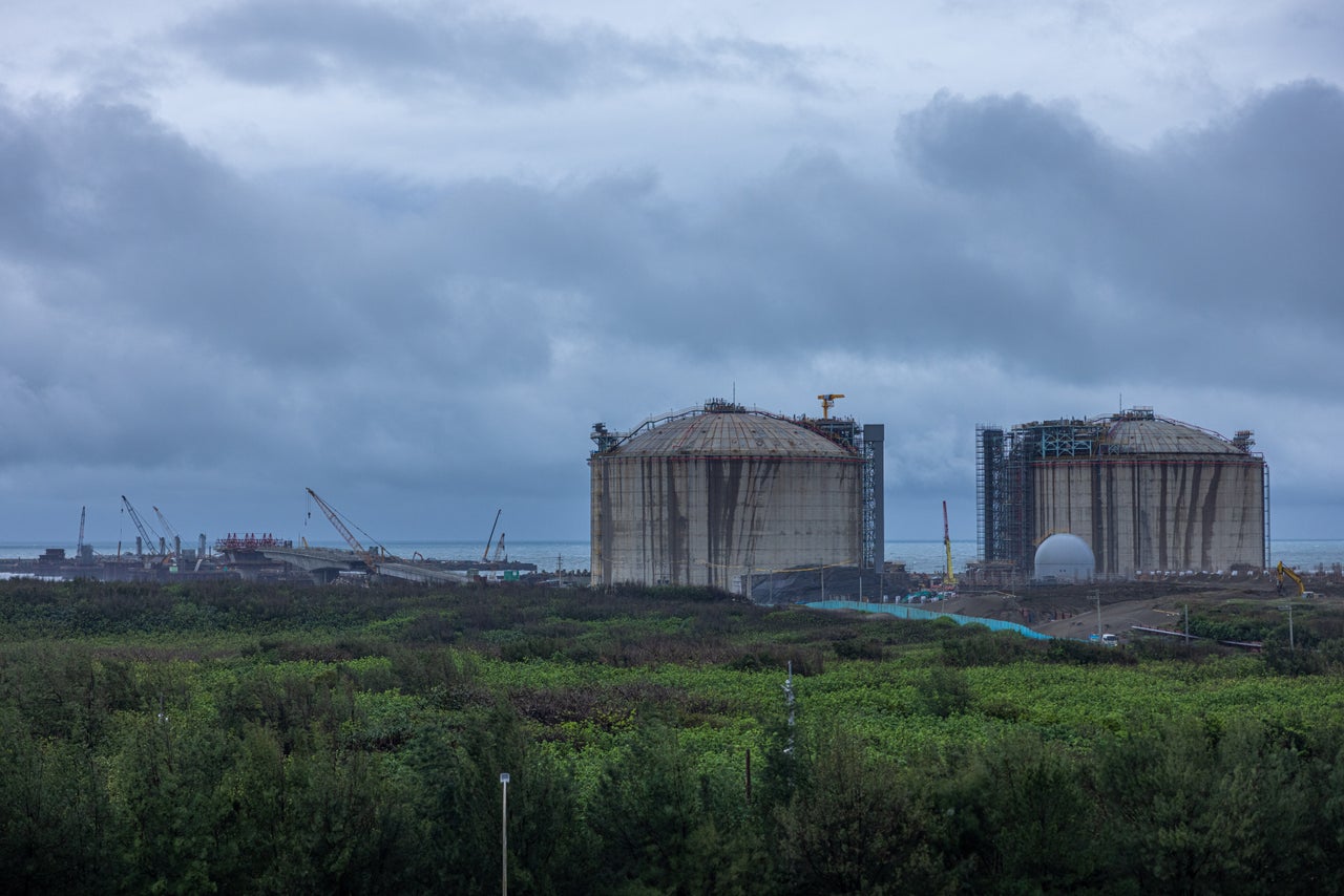 A terminal for liquified natural gas (LNG), one of Taiwan's biggest energy projects now, is seen on Nov. 24 in Taoyuan, Taiwan.