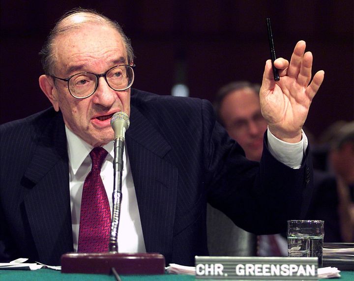 In January 2001, Alan Greenspan, then the chairman of the Federal Reserve, endorsed big tax cuts pushed by the George W. Bush administration.