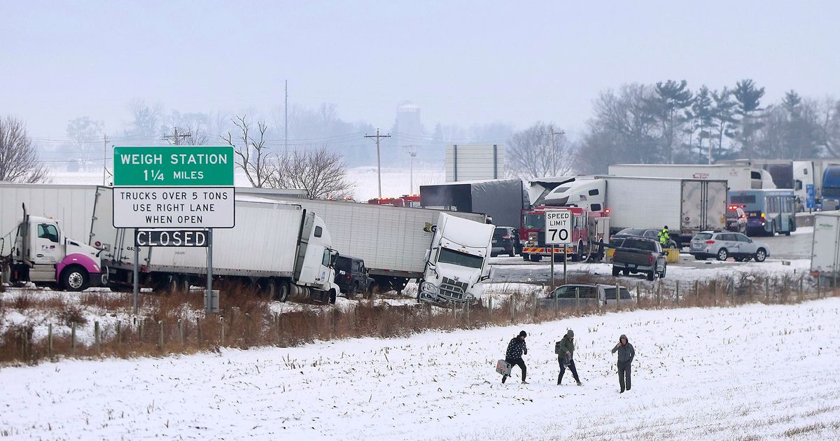 Dozens Injured In Massive Highway Pileup In Wisconsin Snow